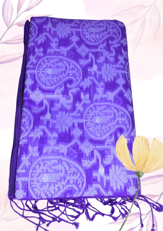 Lavender Purple Jamdani Suti Saree