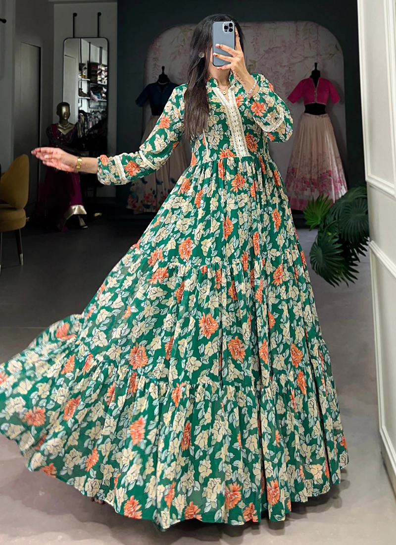 Stylish Aarna Georgette Readymade Gown | Wholesale Collection | Perfect for Parties & Special Occasions