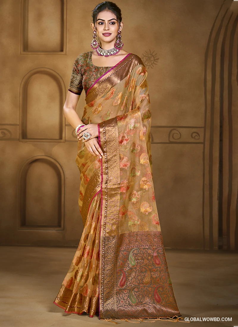 Bucni2 Organza Festival Wear Weaving Saree