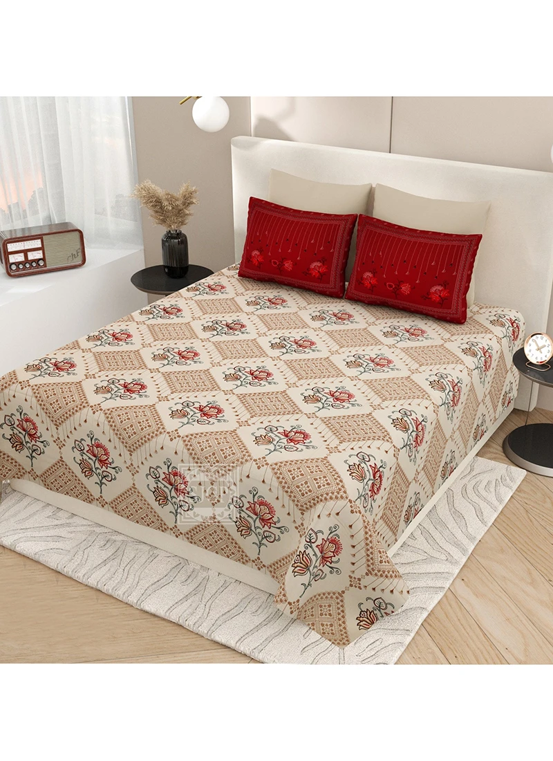 Kashida Cotton Bed Sheets