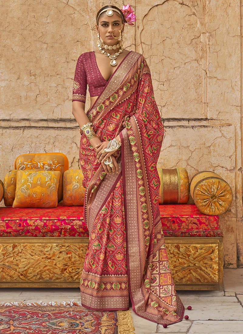 Exclusive Yug Patola Viscose Silk Saree | Wholesale Collection | Perfect for Festive & Casual Wear