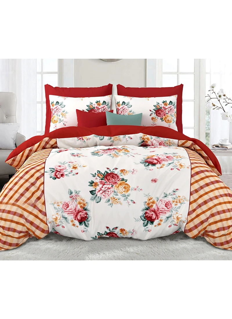 Berlin (90*180) Twill Pure Cotton Floral Print Double Bed Sheets